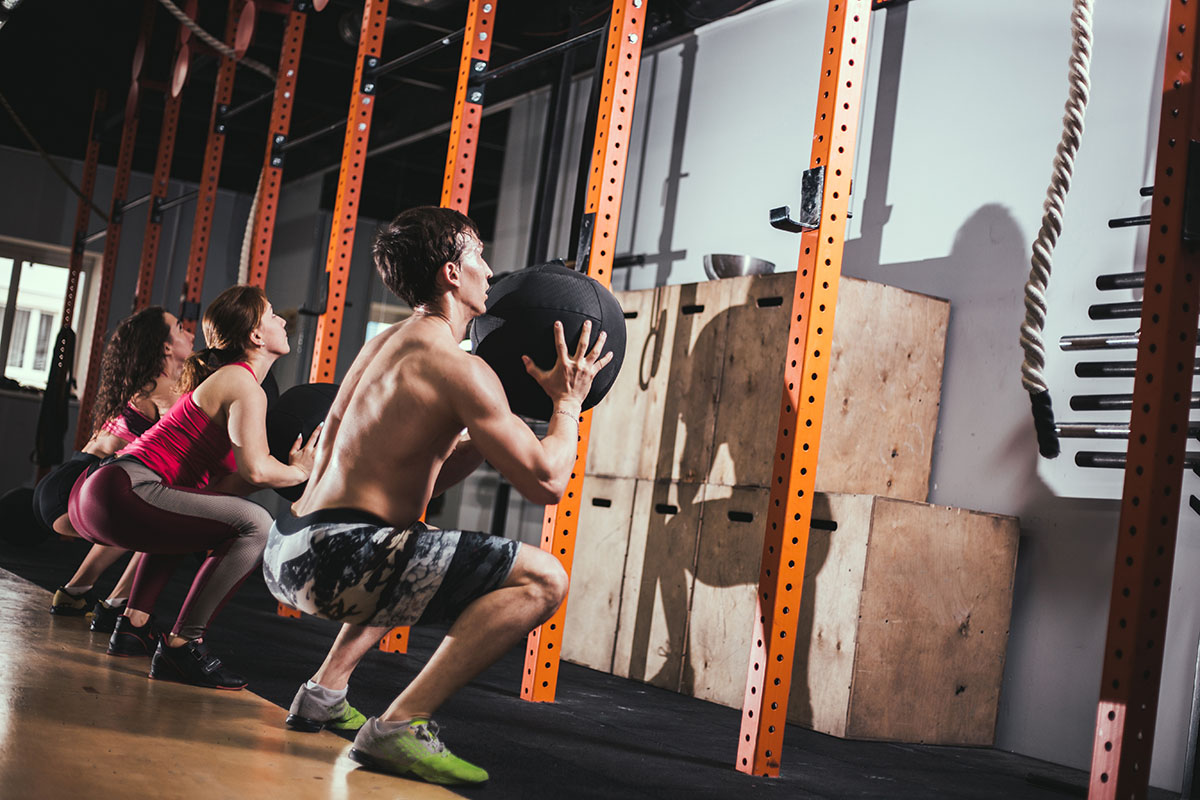 Medicine Ball Squat Throws